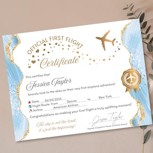 Mein Erstflug Zertifikat, Flugzeug Flug-Diplom Flugzeug Zertifikat 005
