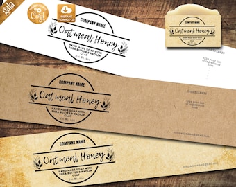 Rustic Soap Label Template: Vintage Kraft, Editable DIY (Digital Download)