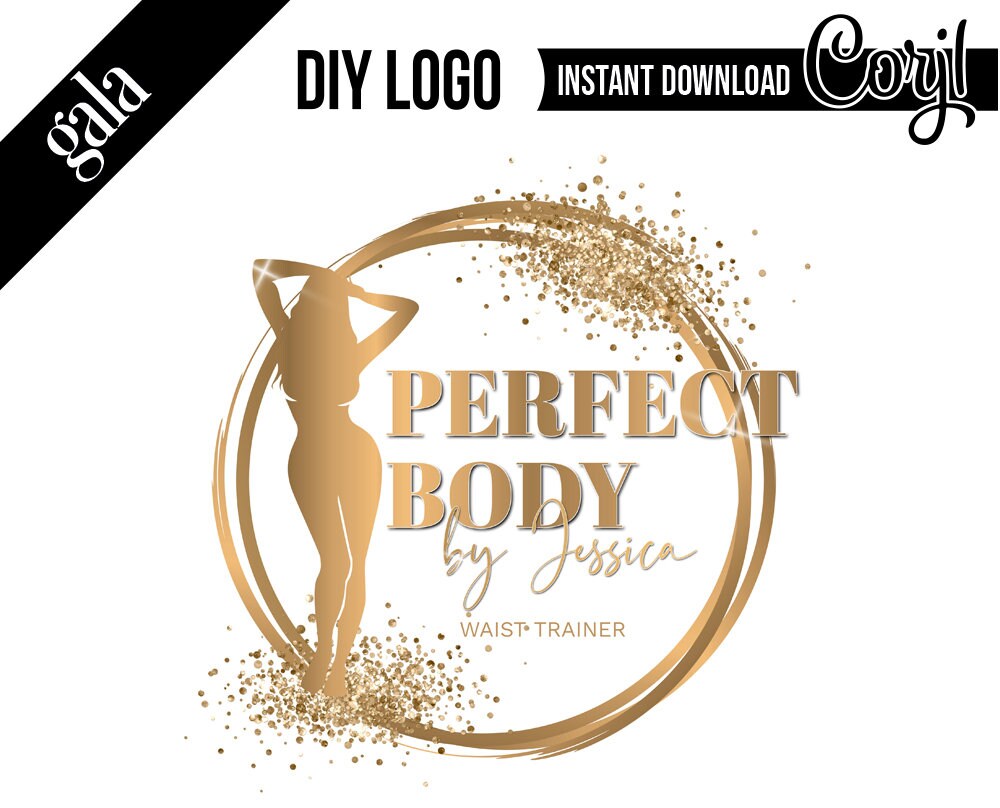 DIY logo template body sculpting logo design waist trainer Etsy España