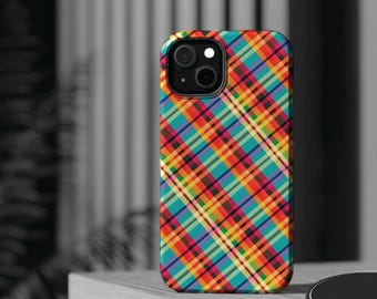 Checkered Plaid Magsafe Gift for Her Cute Phone Case for Iphone, | iPhone 16 | iPhone 15 Pro Max, Iphone 14 Pro Max, 13 12 11 10 9 8 7