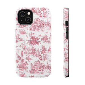 French Pink Toile Magsafe Cute Phone Case for Iphone Gift for Her, iPhone 16 Case | iPhone 15 Pro Max Case, Iphone 14, Iphone 14 Pro Max, Iphone 13, Iphone 12 - Studio40ParkLane