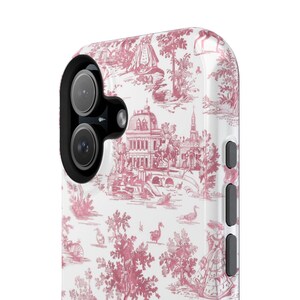 French Pink Toile Magsafe Cute Phone Case for Iphone Gift for Her, iPhone 16 Case | iPhone 15 Pro Max Case, Iphone 14, Iphone 14 Pro Max, Iphone 13, Iphone 12 - Studio40ParkLane