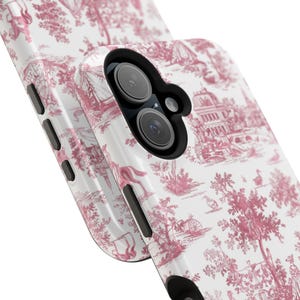 French Pink Toile Magsafe Cute Phone Case for Iphone Gift for Her, iPhone 16 Case | iPhone 15 Pro Max Case, Iphone 14, Iphone 14 Pro Max, Iphone 13, Iphone 12 - Studio40ParkLane