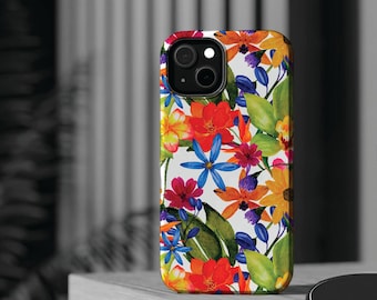 Spring Flowers Magsafe Cute Phone Case for Iphone Gift for Her, iPhone 16 Case iPhone 15 Pro Max Case, Iphone 14, Iphone 14 Pro Max, 13, 12