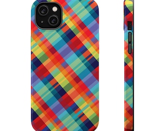 Checkered Plaid Magsafe Gift for Her Cute Phone Case for Iphone, | iPhone 16 | iPhone 15 Pro Max, Iphone 14 Pro Max, 13 12 11 10 9 8 7