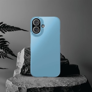 Slim Light Baby Blue Gift for Her Aesthetic Cute Phone Case for Iphone 16 - | iPhone 15 Pro Max Case | iPhone 14 Case 13 12 11 10 9 8 7
