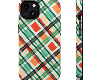 Checkered Plaid Magsafe Gift for Her Cute Phone Case for Iphone, | iPhone 16 | iPhone 15 Pro Max, Iphone 14 Pro Max, 13 12 11 10 9 8 7