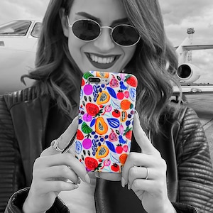 かわいいSamsungの携帯電話ケース | 美しいSamsungの携帯電話ケース | Galaxy S23、S22、S21、S20 | 夏のフルーツカクテル、保護携帯電話ケース