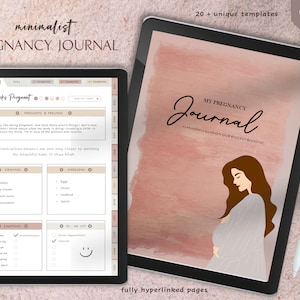 Islamic Digital Pregnancy Journal Tracker Planner – Pregnant Mom Gifts Minimalistic And Modern Islamic Goodnotes Planner