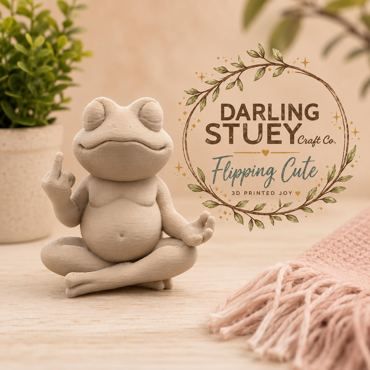 Frog Sculpture. Middle Finger and Peace. - Etsy