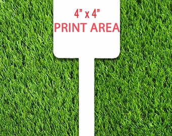 Aluminum Garden Sign Sublimation Blank, 4" Outdoor Aluminum Garden Sign with Stake, 1-Sided Metal Plant Sign, Porch Planter Patio Decoration