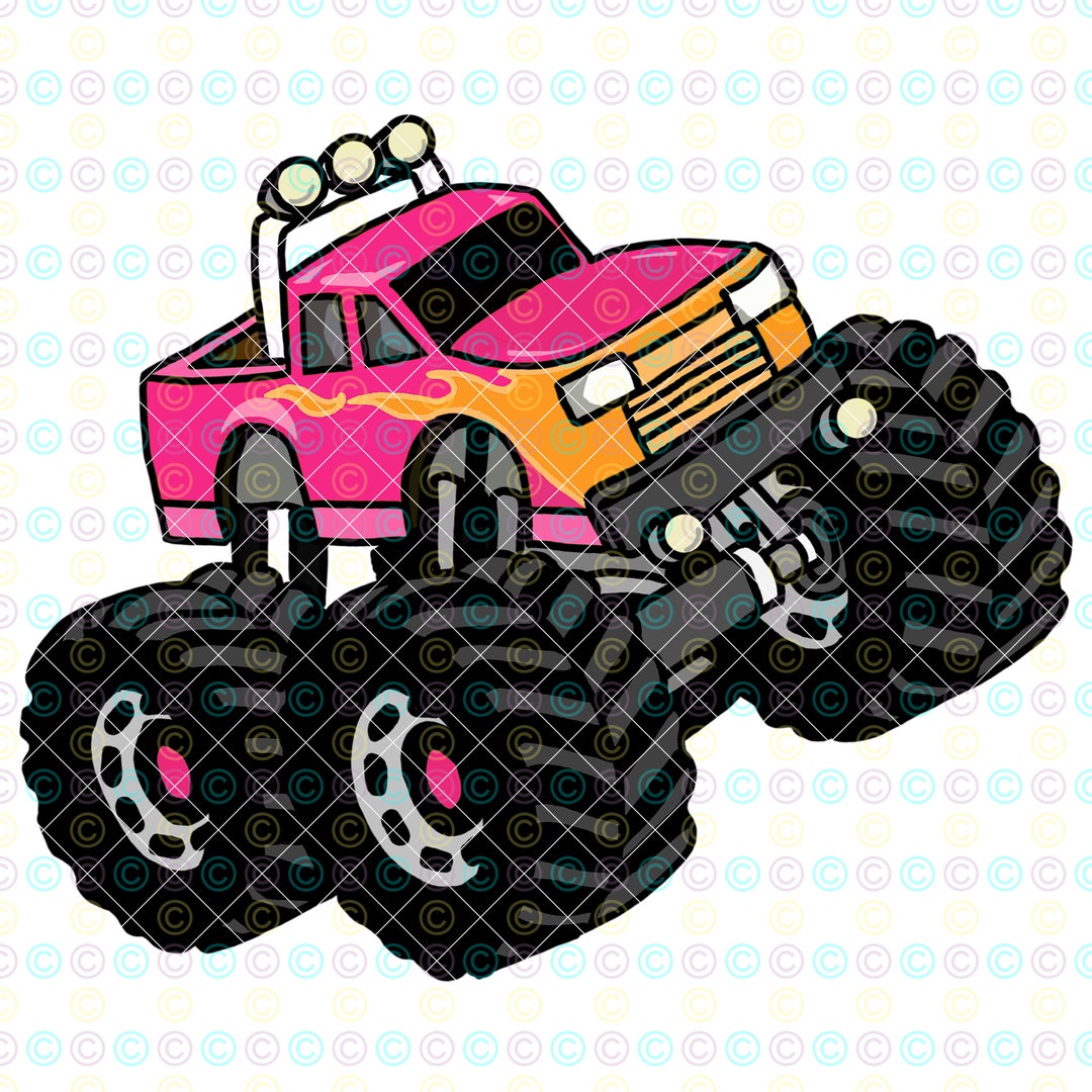 Monster Truck Pink Stock Illustrations – 47 Monster Truck Pink