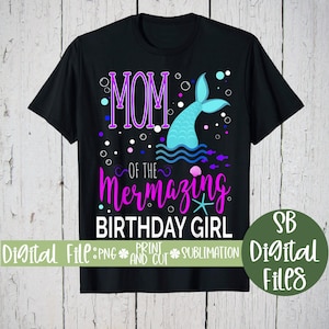 Mãe da aniversariante Mermazing, festa de aniversário da sereia, festa da sereia, camisa da sereia, camisa da vida da mãe, camisa da mãe, camiseta da mamãe, camiseta incrível
