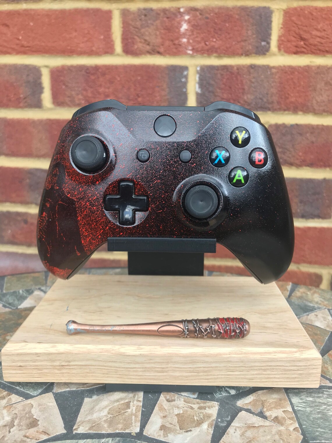 Custom painted Xbox one S controller The walking dead Negan Etsy