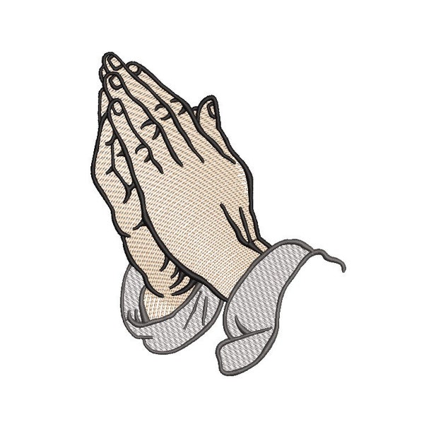 Embroidery File  Praying Hands Embroidery Machine Design Prayer Pillow Napkin  Sweatshirt T-shirt format: DST. PES.
