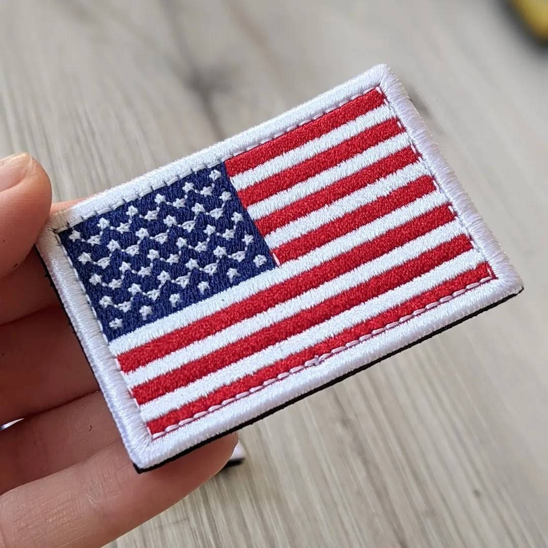 US MADE American Flag Embroidered Patch Multiple Sizes 