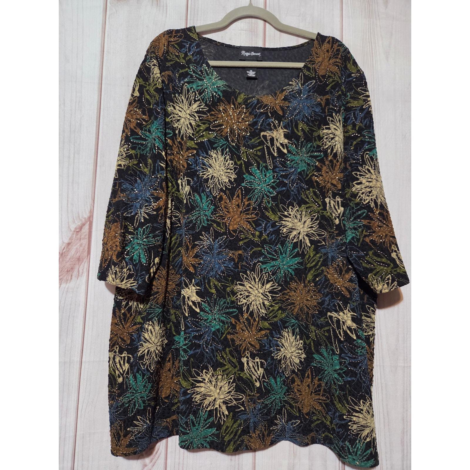 knee length dresses for ladies Long Sleeve Tunic Flare Dress- Navy Metallic Jacquard – Monkee's of  Ridgeland