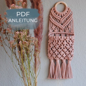 MACRAME PDF instructions | small wall pocket | DIY | Learn macrame