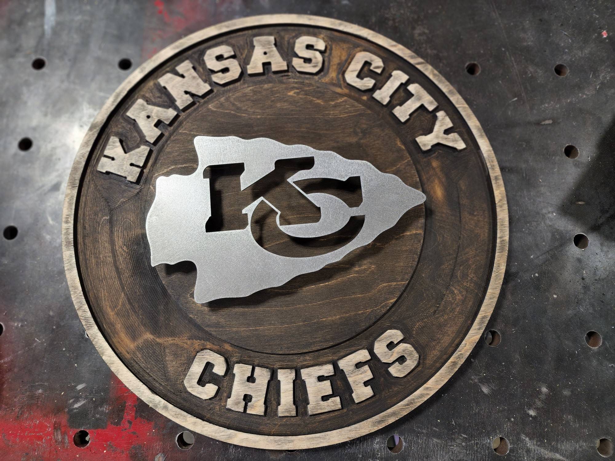 Kansas City Chiefs Circle Logo CUSTOMIZABLE Chiefs Logo Made - Etsy