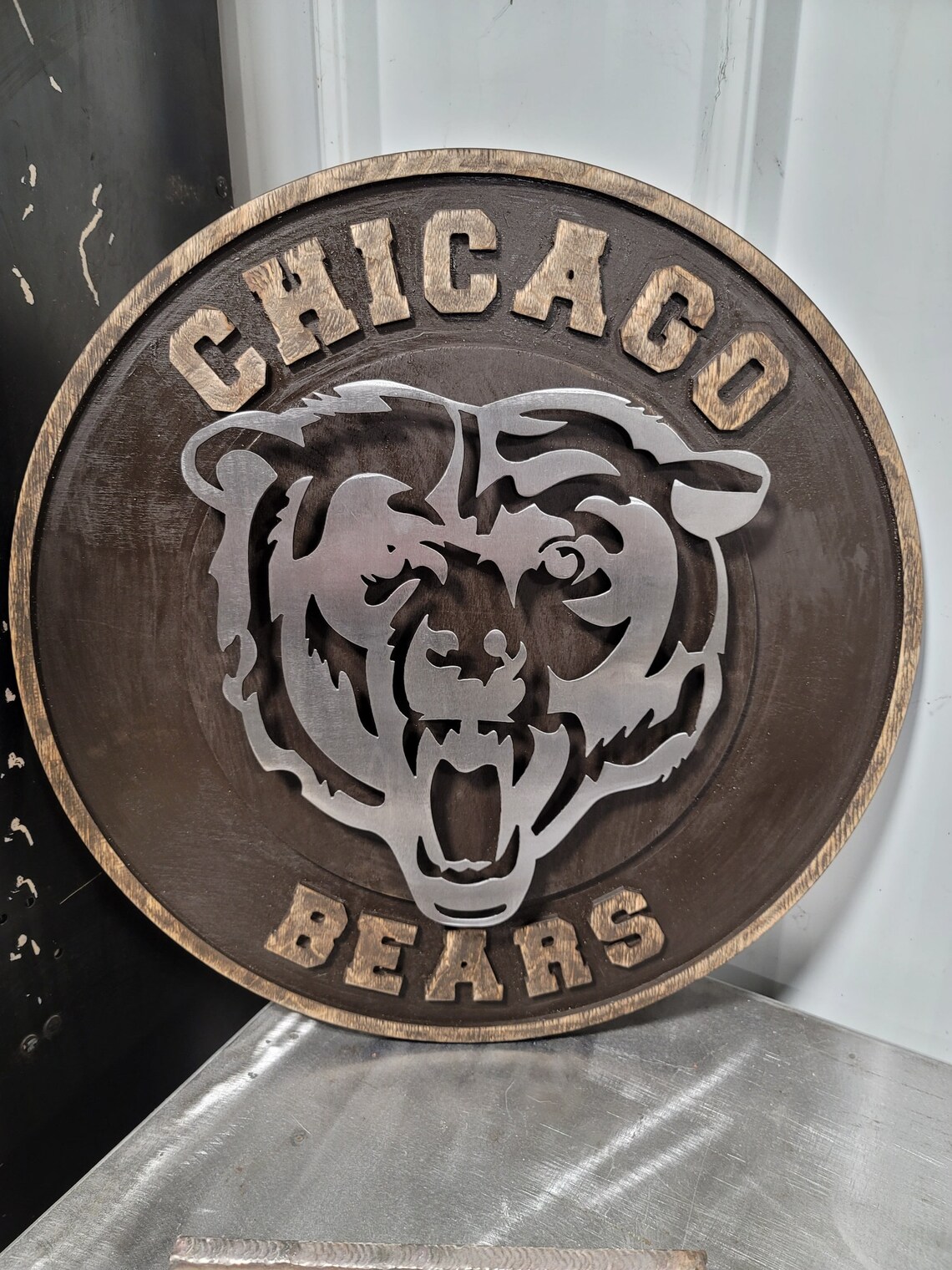 Chicago Bears Wall Decor CUSTOMIZABLE Chicago bears bar Etsy