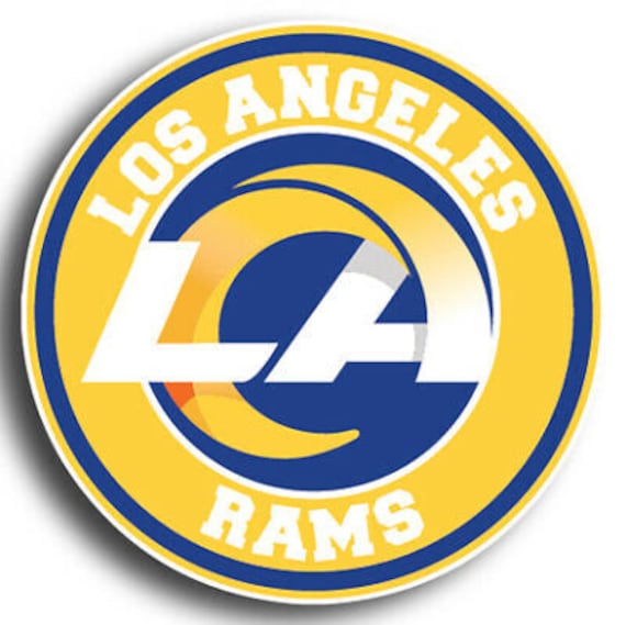 Los Angeles Rams Circle Logo CUSTOMIZABLE LA Rams New & Old - Etsy