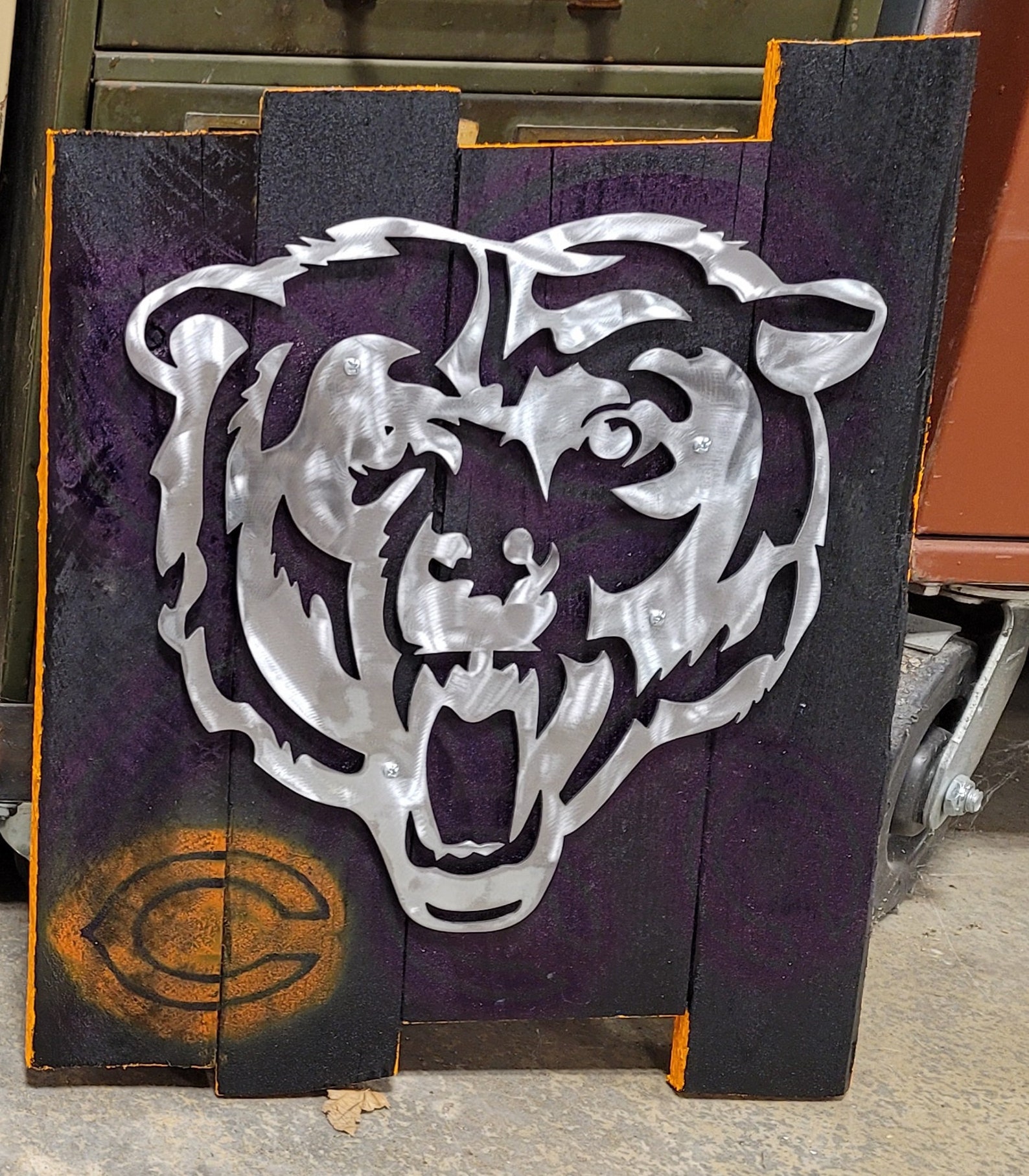 Chicago Bears Wall Decor CUSTOMIZABLE Chicago bears bar Etsy