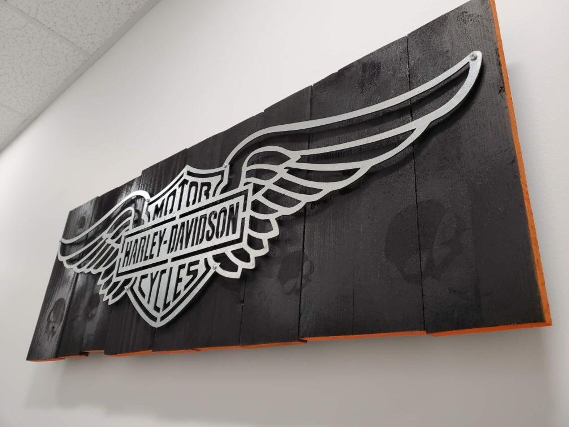 Harley Davidson Wall Decor CUSTOMIZABLE Harley Bar Decor Etsy