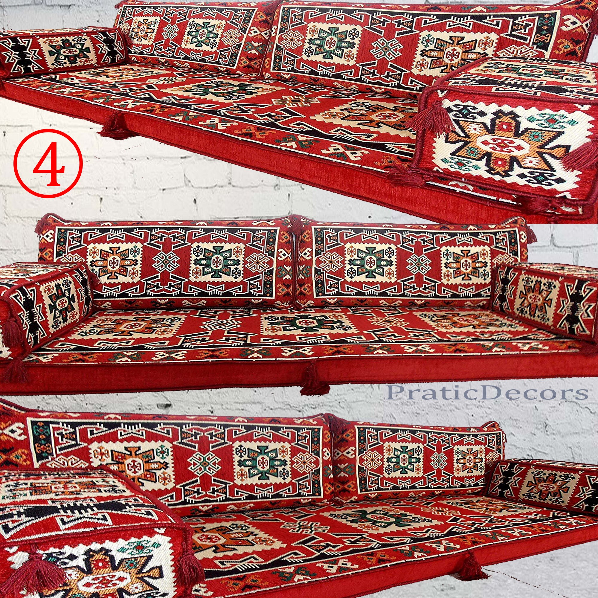 Conjunto de asientos de suelo de sofá árabe / Set de salón | Etsy