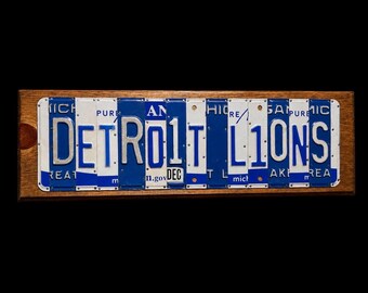 Detroit Lions License Plate Sign – Michigan Wall Art