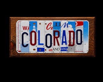 Colorado License Plate Sign – Recycled Metal Wall Art
