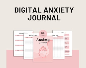 Anxiety Journal | Printable Mental Health & Self-Care Workbook | Daily Reflection and Coping Strategies PDF