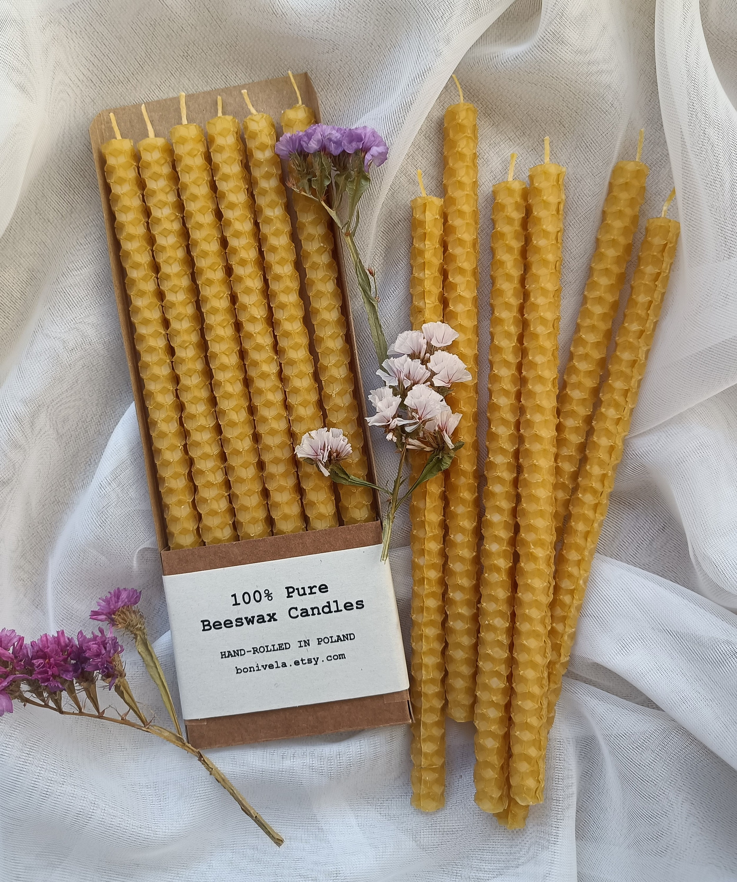 Talking Tables 2 X Bougies Hautes Effilées Design Citrons