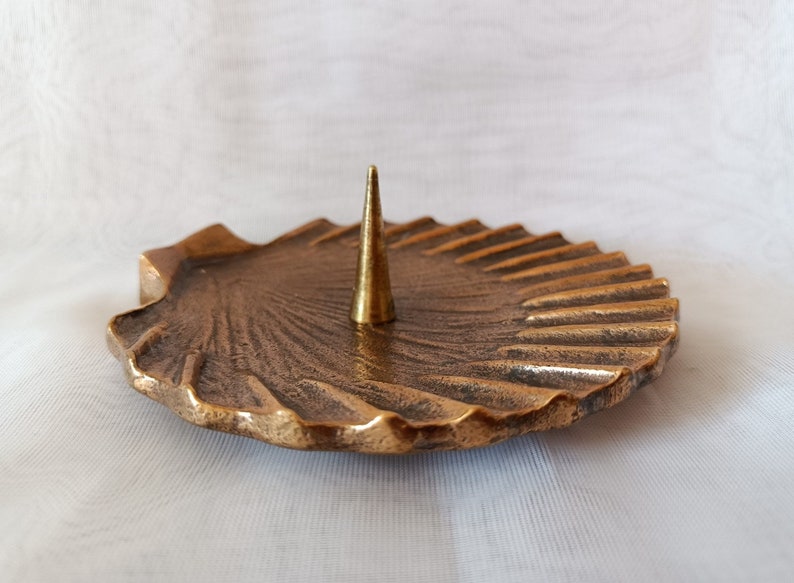 Vintage Bronze Candle Holder Antique Pillar Candle Stand Etsy