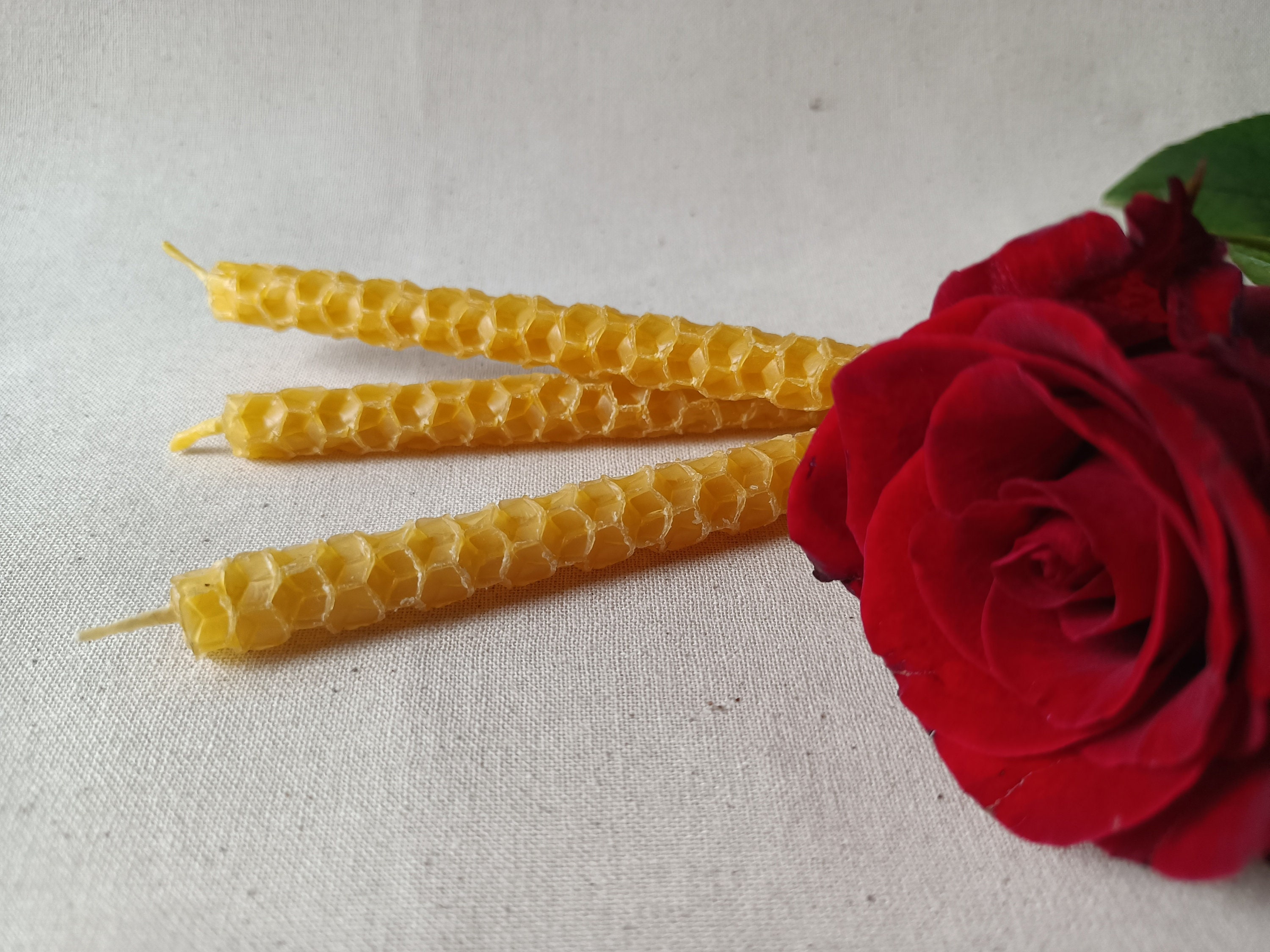 Beeswax Birthday Candles 100 Pure Cake Candles Etsy