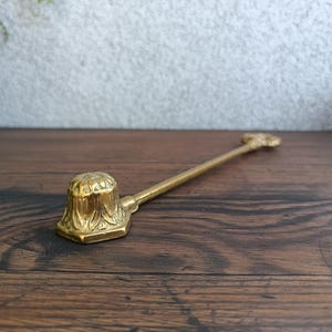 Vintage Brass Candle Snuffer, Antique Candle Flame Extinguisher, Candle Accessory, Ornate Metal Snuffer, Home Decor
