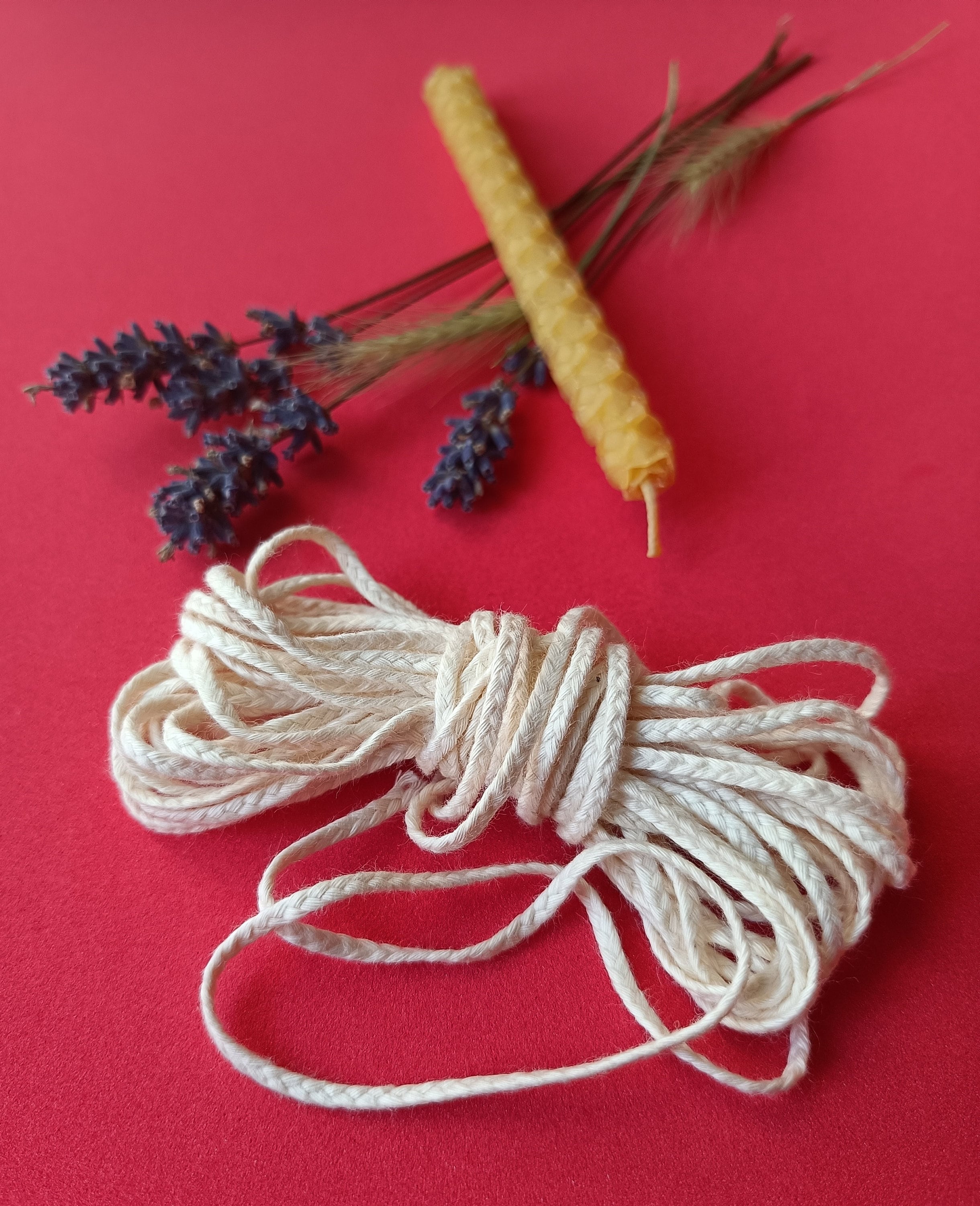 MECCANIXITY 21-Ply Braided Cotton Candle Wick - 200 Ft Long, 2mm Flat Wide For DIY Candle Making