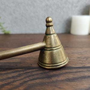 Vintage Brass Candle Snuffer, Antique Candle Flame Extinguisher, Candle Accessory, Ornate Mid-century  Home Decor, Minimalistic Style