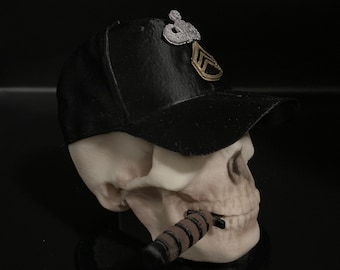Hand Painted 3D Printed Skull: Airborne Jumpmaster Decoration