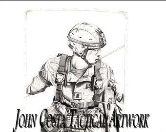Jumpmaster Art Print: Military Wall Decor, Paratrooper Gift