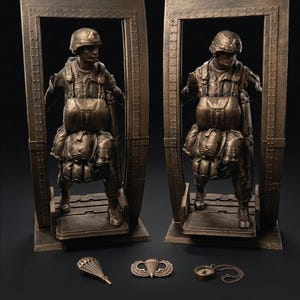 3D Printed Jumpmaster Statue: Military Gift, Airborne Art
