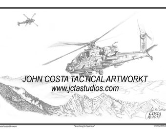 AH-64 Apache Art Print: Military Aviation Wall Decor