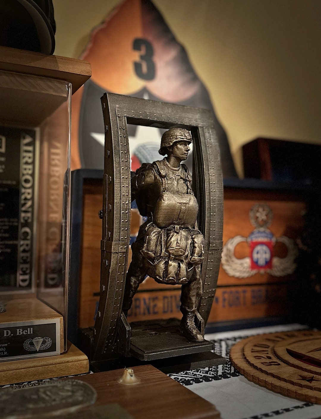 Jumpmaster Statue Female Version 82nd Airborne Division Etsy