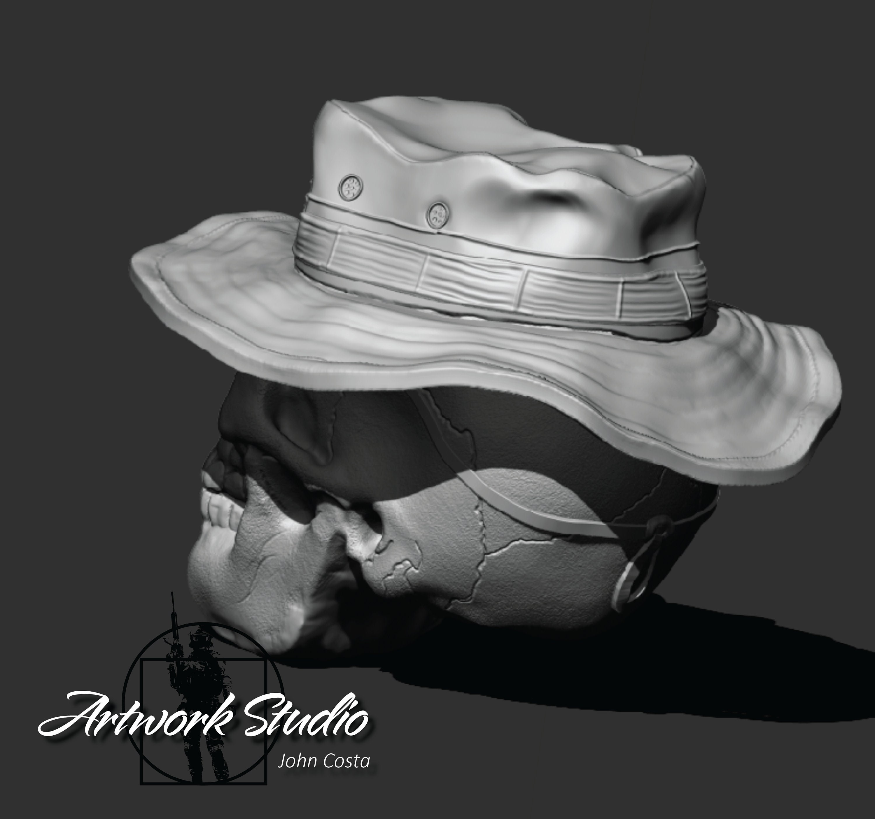 BADAZZ SKULLZ Marine Recon, Boonie Cap, Marine, Vietnam, Jungle