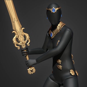 Freya Lady of the Lake skin from Smite 3d print set
