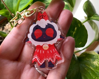 Cult of the Lamb Keyring (2 Faces) | Original Fanart Acrylic Keychain