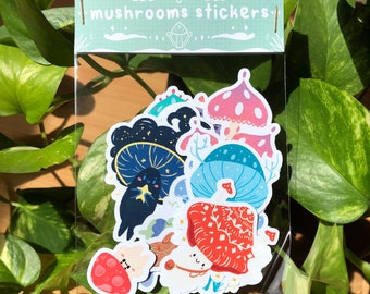 Pack de Pegatinas Champiñones, Pegatinas Otoñales Halloween Mushrooms Setas