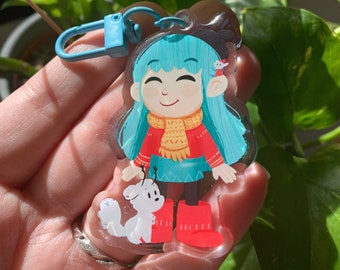 Hilda Keyring | Original Fanart Hilda The Series Netflix | Acrylic Keychain
