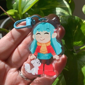 Hilda Keyring: Original Fanart from Hilda The Series Netflix.  Acrylic charm Keychain
