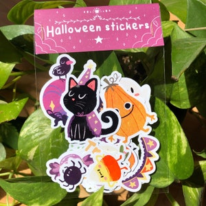 Halloween Sticker Pack, autumnal halloween stickers