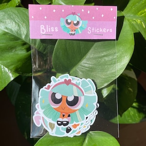 Pack d'autocollants en cristal Powerpuff Girls | Pack d'autocollants Bliss Les Super Nanas | Dessin de fan de Cartoon Network | Les Super Nanas